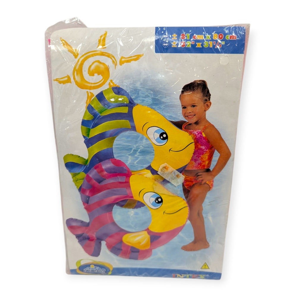 Intex The Wet Set Fish‎ Ring Pool Float Inflatable Kids 32x31.5 Tropical NEW